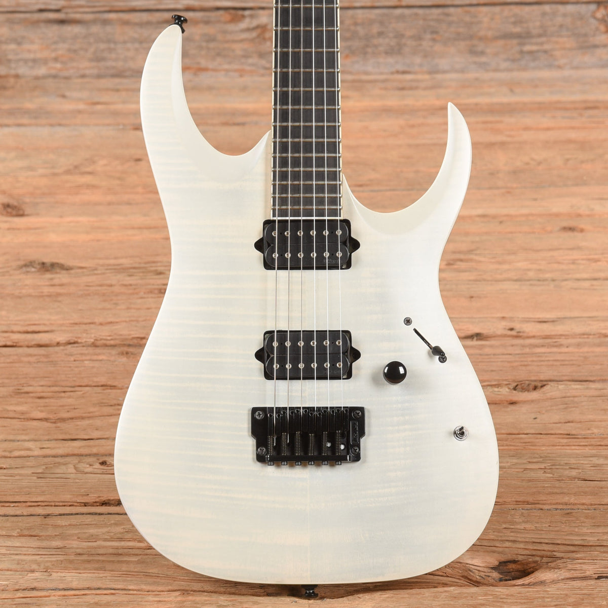Ibanez RGAIX6FM-WFF Iron Label White Frost Flat 2019 - MusicMarket