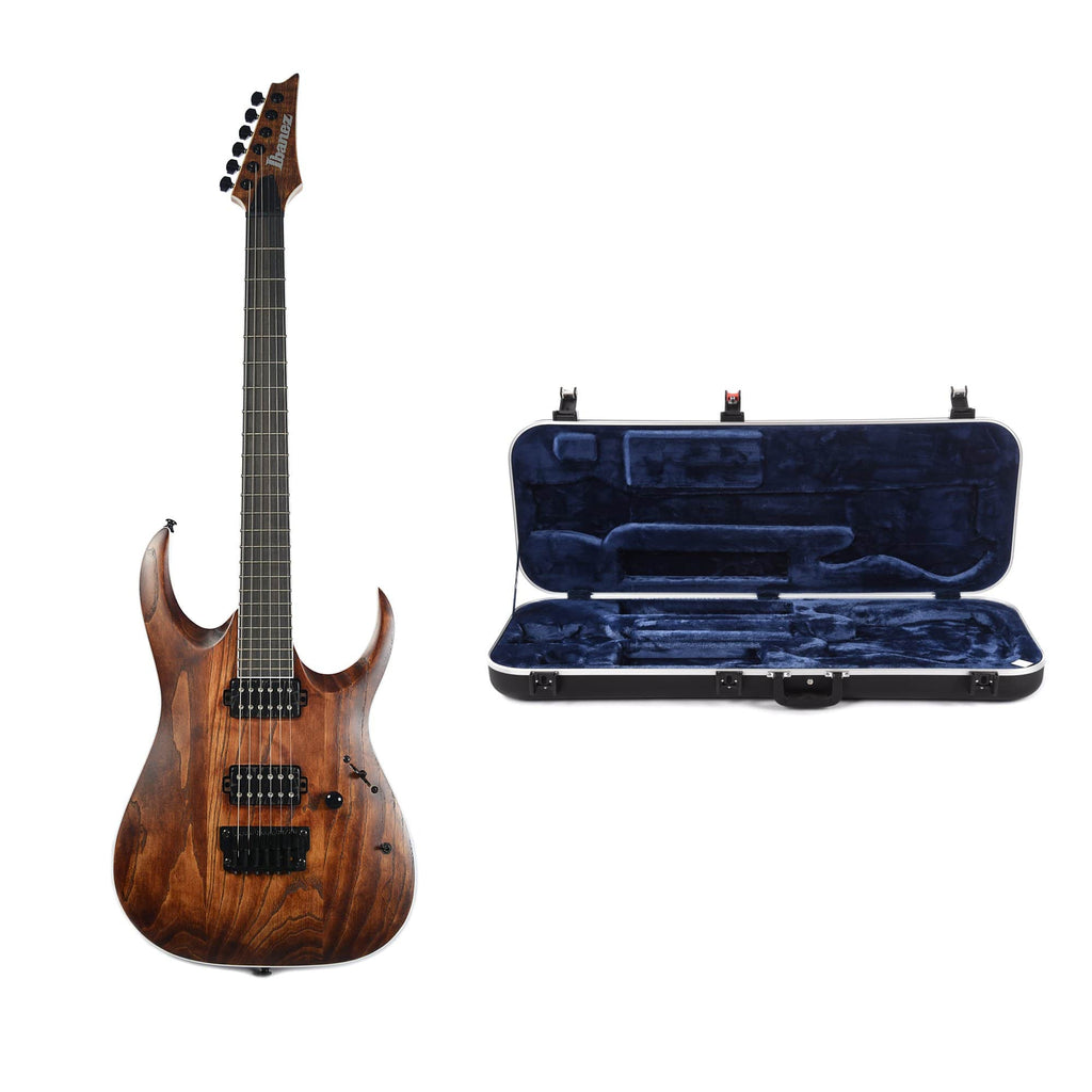 Ibanez RGAIX6U Iron Label Antique Brown Stained w/Ibanez Molded Hardshell Case - MusicMarket