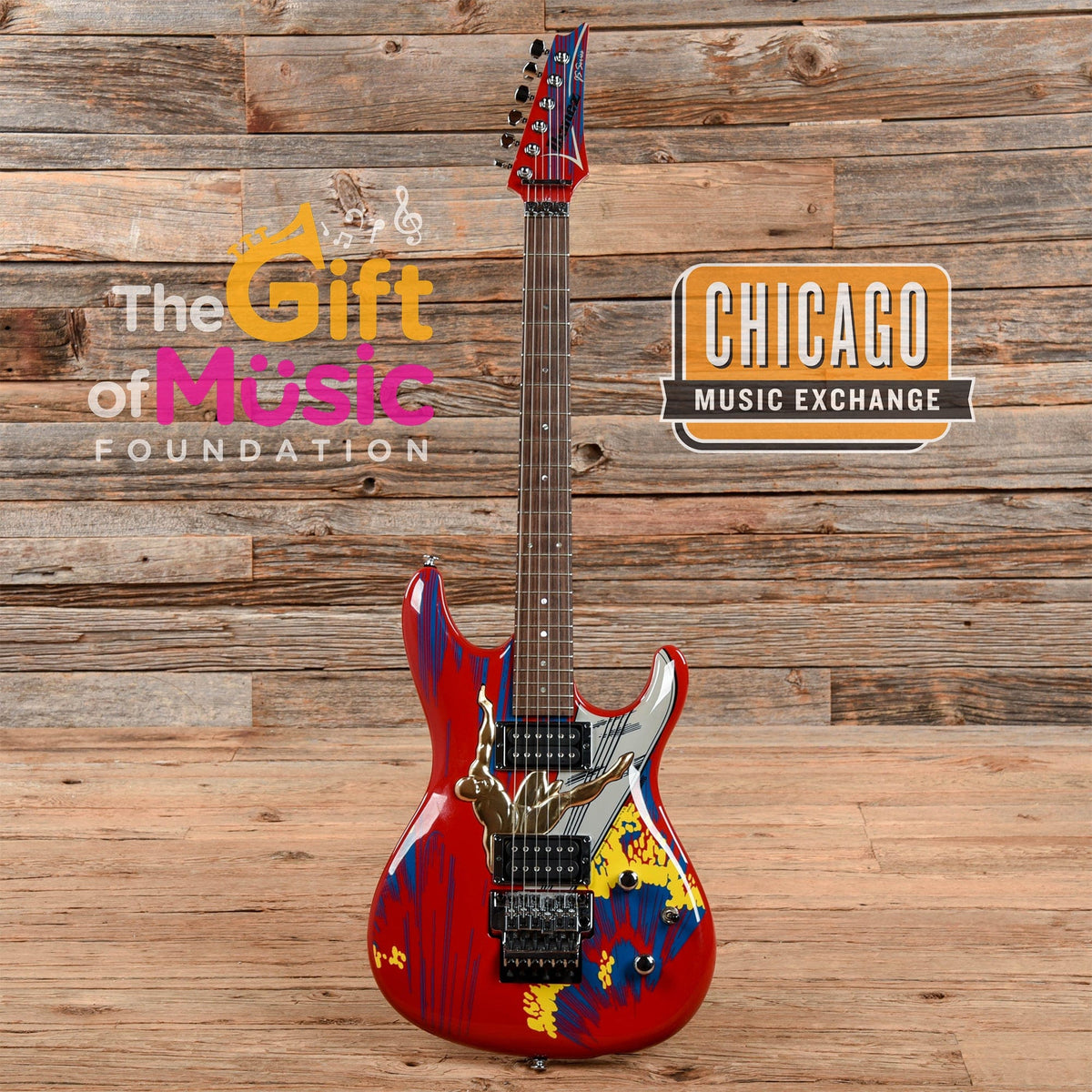 Ibanez JS20S Joe Satriani 20th Anniversary "Silver Surfer" Electric Guitar Red/Blue Red - MusicMarket