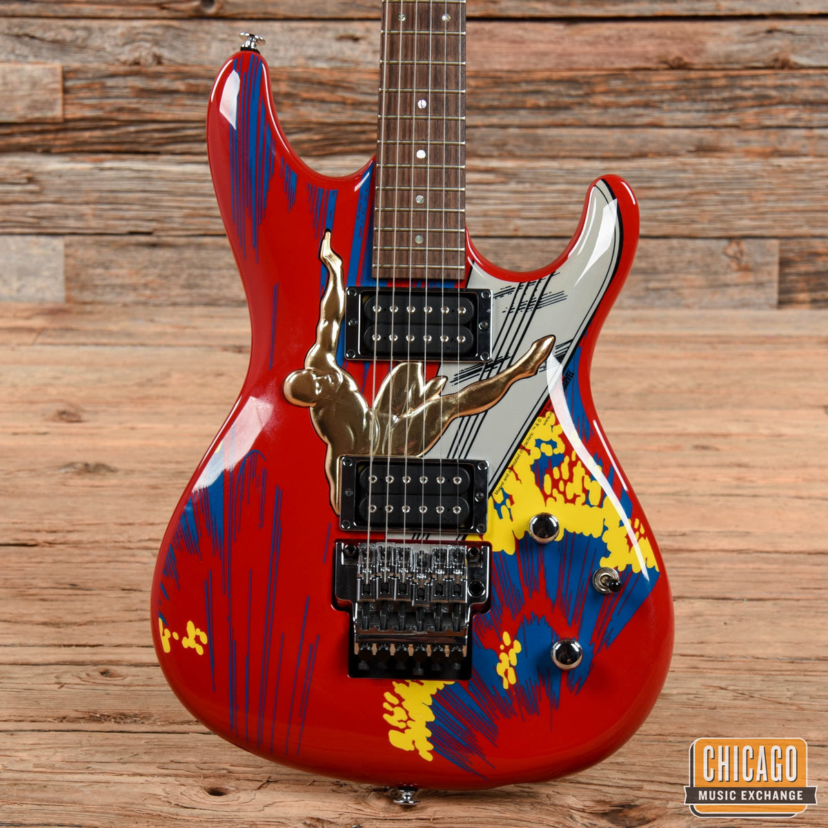 Ibanez JS20S Joe Satriani 20th Anniversary "Silver Surfer" Electric Guitar Red/Blue Red - View 3 | MusicMarket