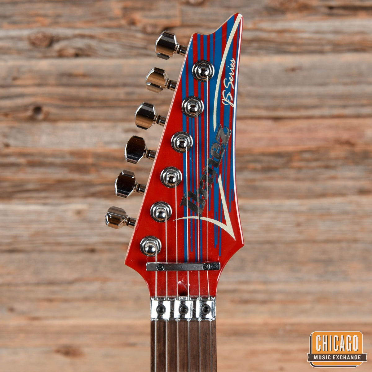 Ibanez JS20S Joe Satriani 20th Anniversary "Silver Surfer" Electric Guitar Red/Blue Red - View 6 | MusicMarket