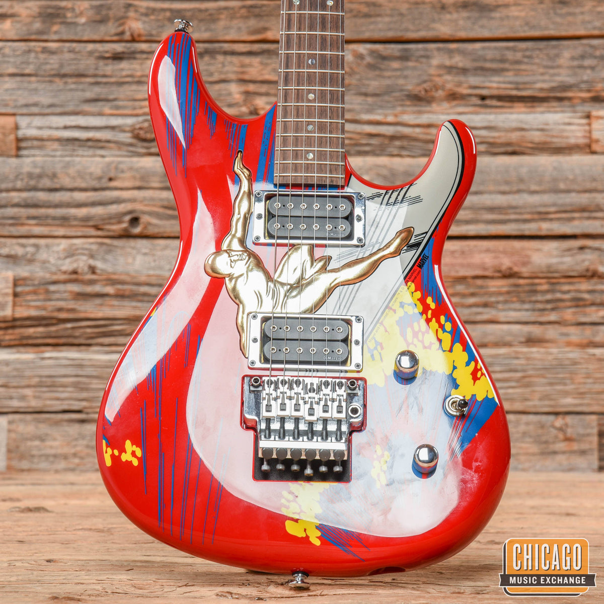 Ibanez JS20S Joe Satriani 20th Anniversary "Silver Surfer" Electric Guitar Red/Blue Red - View 8 | MusicMarket