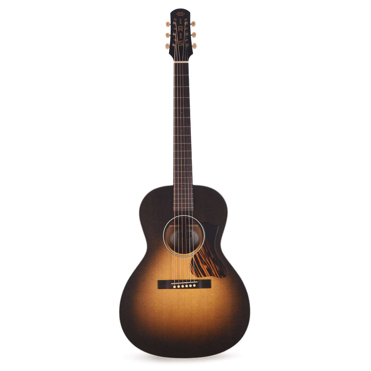 Iris MS-00 Sitka/Mahogany Cremona Burst w/Firestripe Pickguard - View 4 | MusicMarket