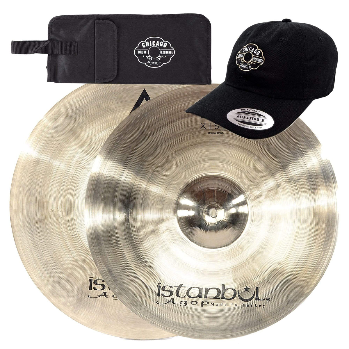 Istanbul Agop 20/22" Xist Crash Cymbal Set Brilliant w/CDE Logo Hat & Stick Bag - MusicMarket