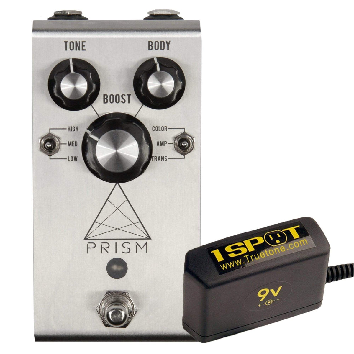 Jackson Audio Prism Preamp Boost Pedal Bundle w/ Truetone 1 Spot Space Saving 9v Adapter - MusicMarket