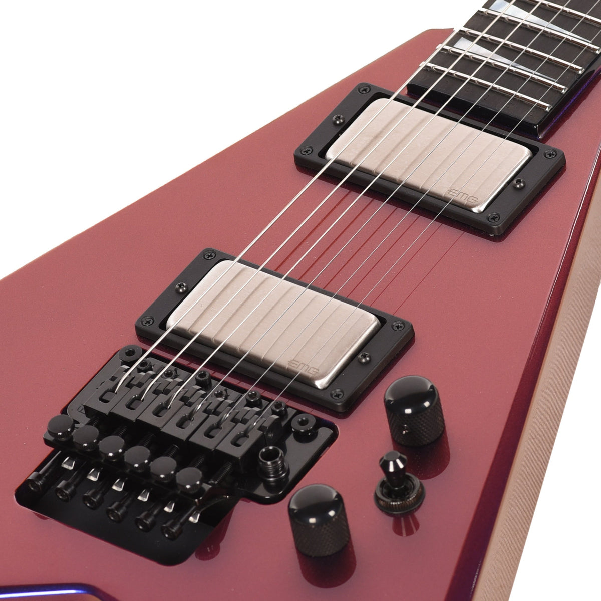 Jackson Custom Shop USA Special Edition Rhoads Blue Red Flip Flop - View 11 | MusicMarket