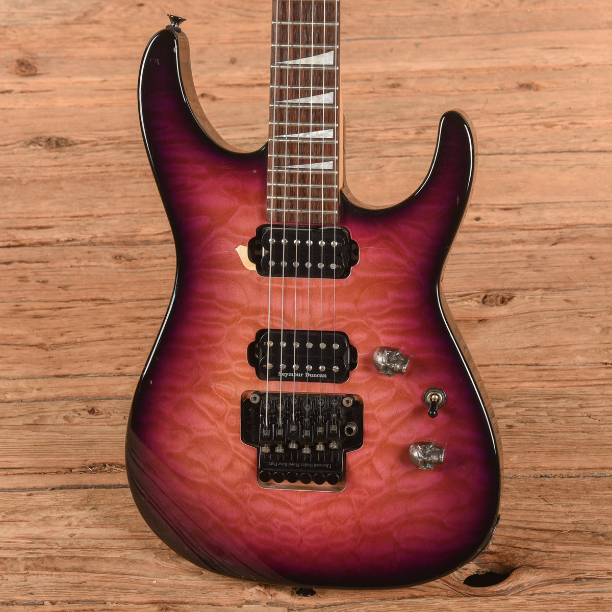 Jackson Dinky Reverse DR3 Purple Burst 1997 - View 2 | MusicMarket