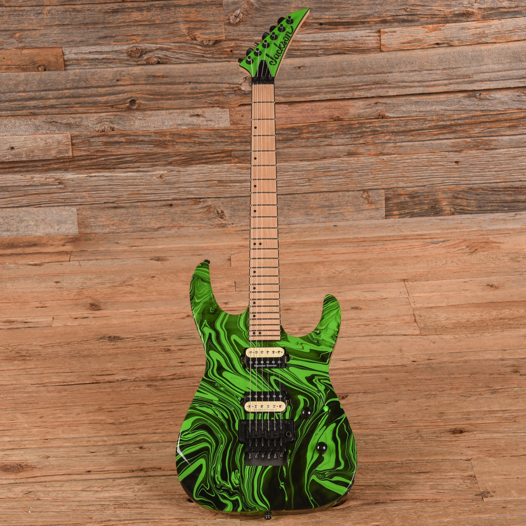 Jackson Pro Series DK2M Dinky Slime Green Swirl 2015 - View 4 | MusicMarket