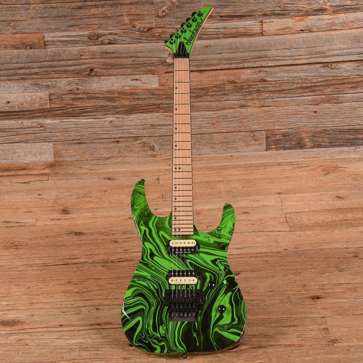 Jackson Pro Series DK2M Dinky Slime Green Swirl 2015 - View 4 | MusicMarket