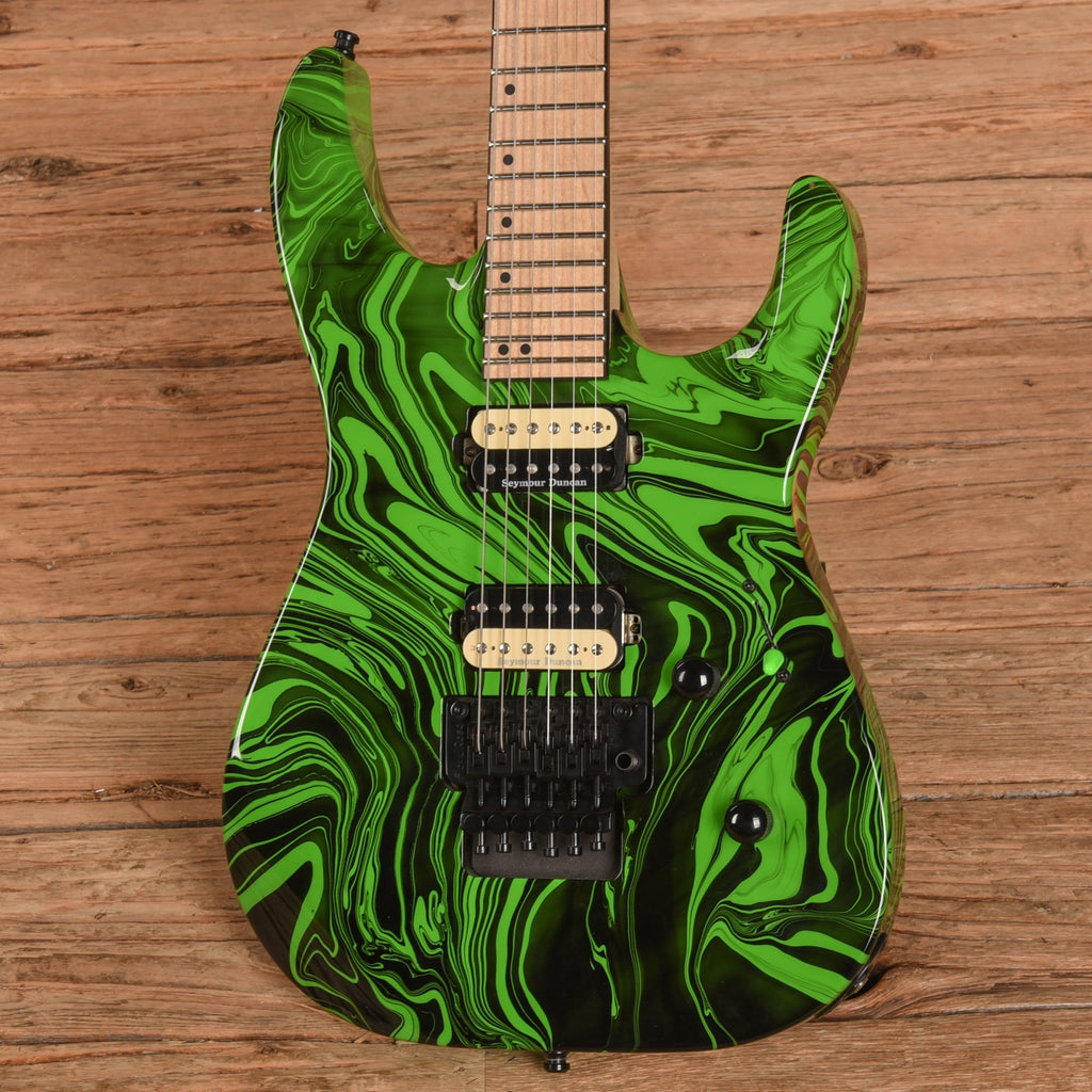 Jackson Pro Series DK2M Dinky Slime Green Swirl 2015 - View 2 | MusicMarket