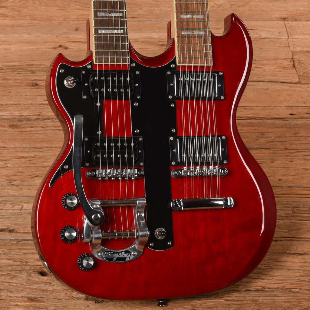 Jay Turser Doubleneck Red LEFTY - View 2 | MusicMarket