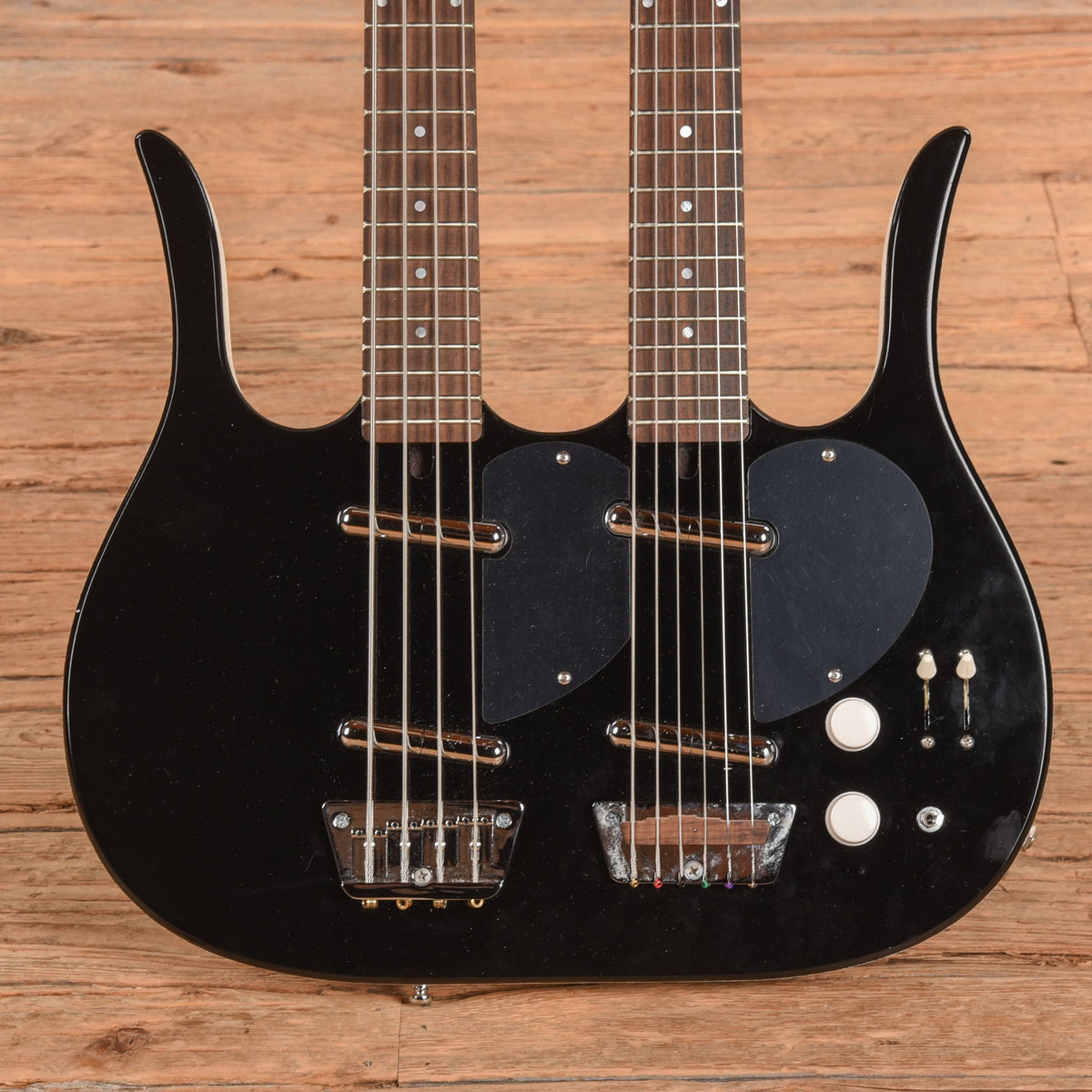 Jerry Jones Neptune Double Neck Black - MusicMarket