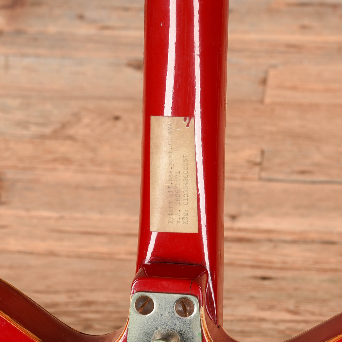 Jolana Studio Bass Red 1970s - View 8 | MusicMarket