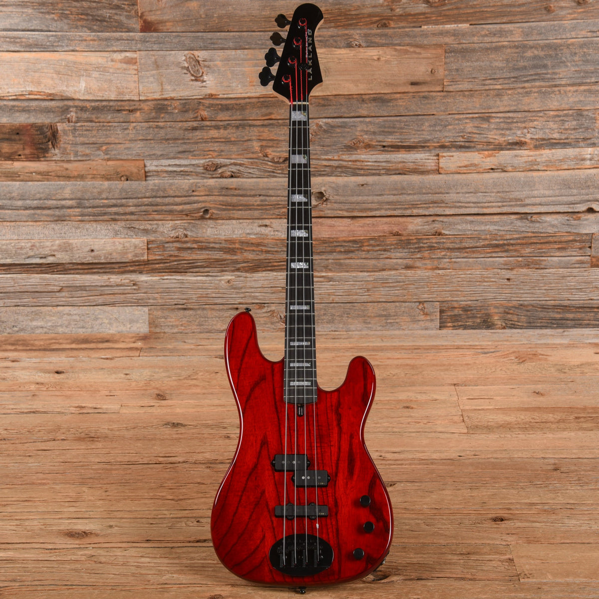 Lakland Skyline Series 44-64 Custom Transparent Red 2023 - View 4 | MusicMarket