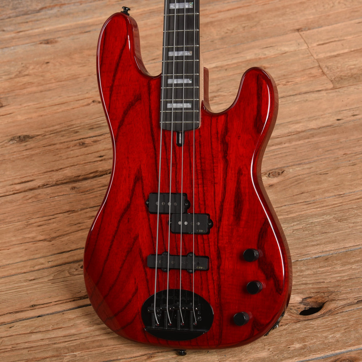Lakland Skyline Series 44-64 Custom Transparent Red 2023 - View 2 | MusicMarket