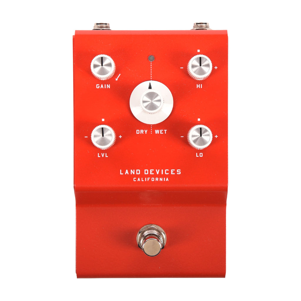 Land Devices Hunter Stereo Distortion Pedal Red - MusicMarket