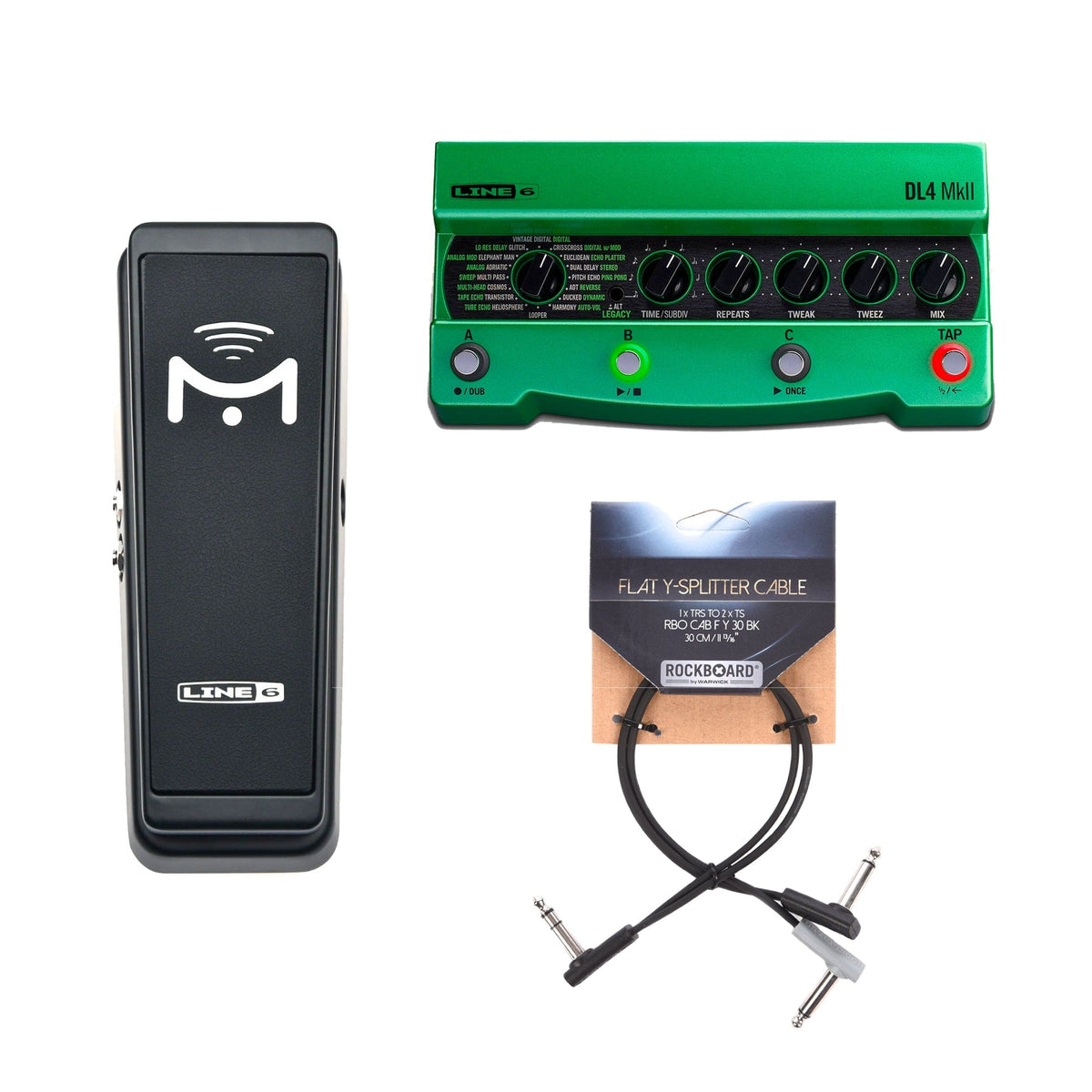 Line 6 DL4 MKII Delay Modeler Pedal w/Mission Engineering SP1 L6H and Splitter Cable Bundle - MusicMarket