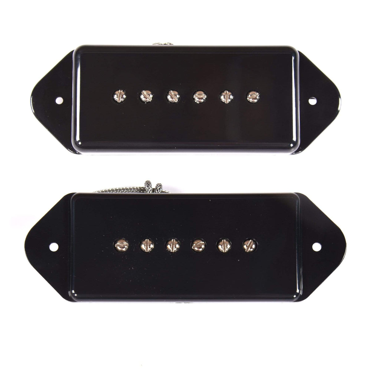 Lollar P-90 Dog Ear Set Black w/Short Neck - MusicMarket