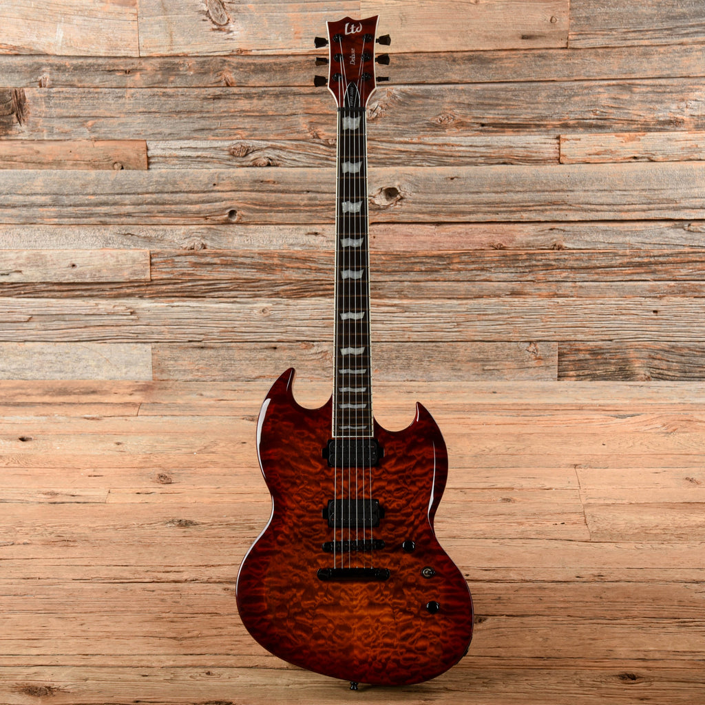 LTD Viper-1000 Tiger Eye Sunburst 2020 - View 4 | MusicMarket