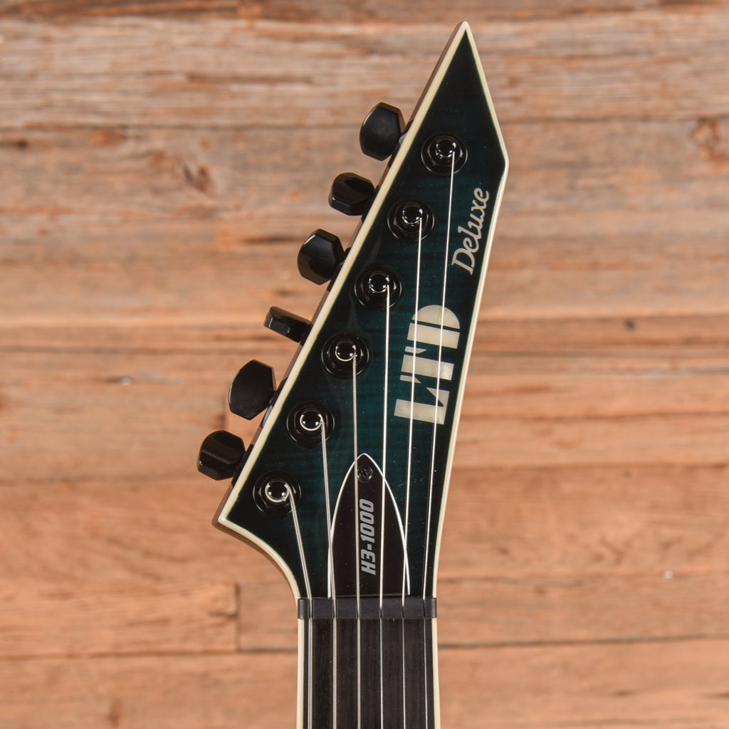 LTD H3-1000 Deluxe Black Turquoise Sunburst 2019 - View 6 | MusicMarket