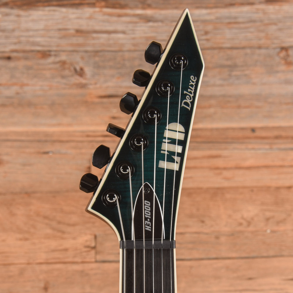 LTD H3-1000 Deluxe Black Turquoise Sunburst 2019 - View 6 | MusicMarket