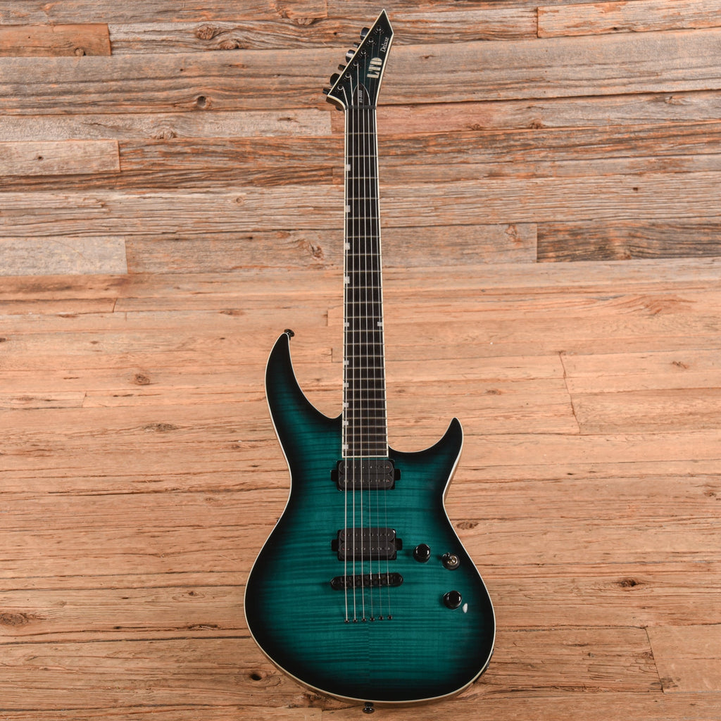 LTD H3-1000 Deluxe Black Turquoise Sunburst 2019 - View 4 | MusicMarket