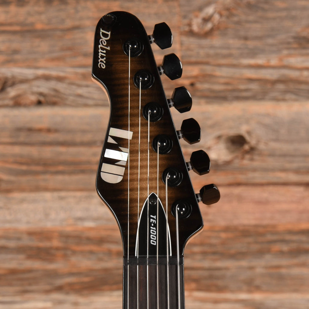 LTD TE-1000 Evertune Black Natural Burst 2019 LEFTY - View 6 | MusicMarket