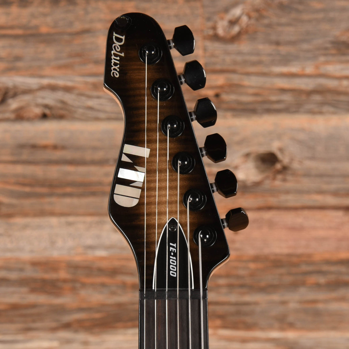 LTD TE-1000 Evertune Black Natural Burst 2019 LEFTY - View 6 | MusicMarket