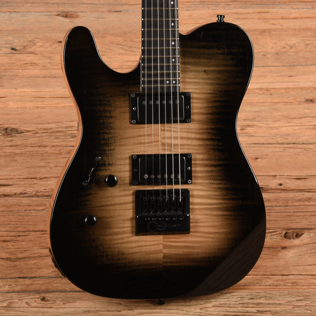 LTD TE-1000 Evertune Black Natural Burst 2019 LEFTY - View 2 | MusicMarket