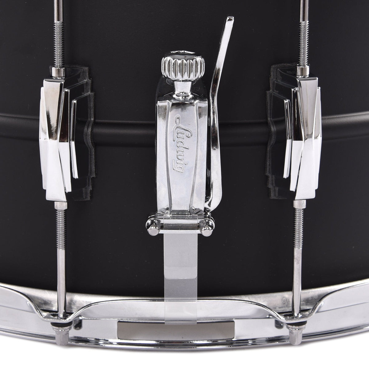 Ludwig 8x14 Flat Black Beauty Snare Drum - View 5 | MusicMarket