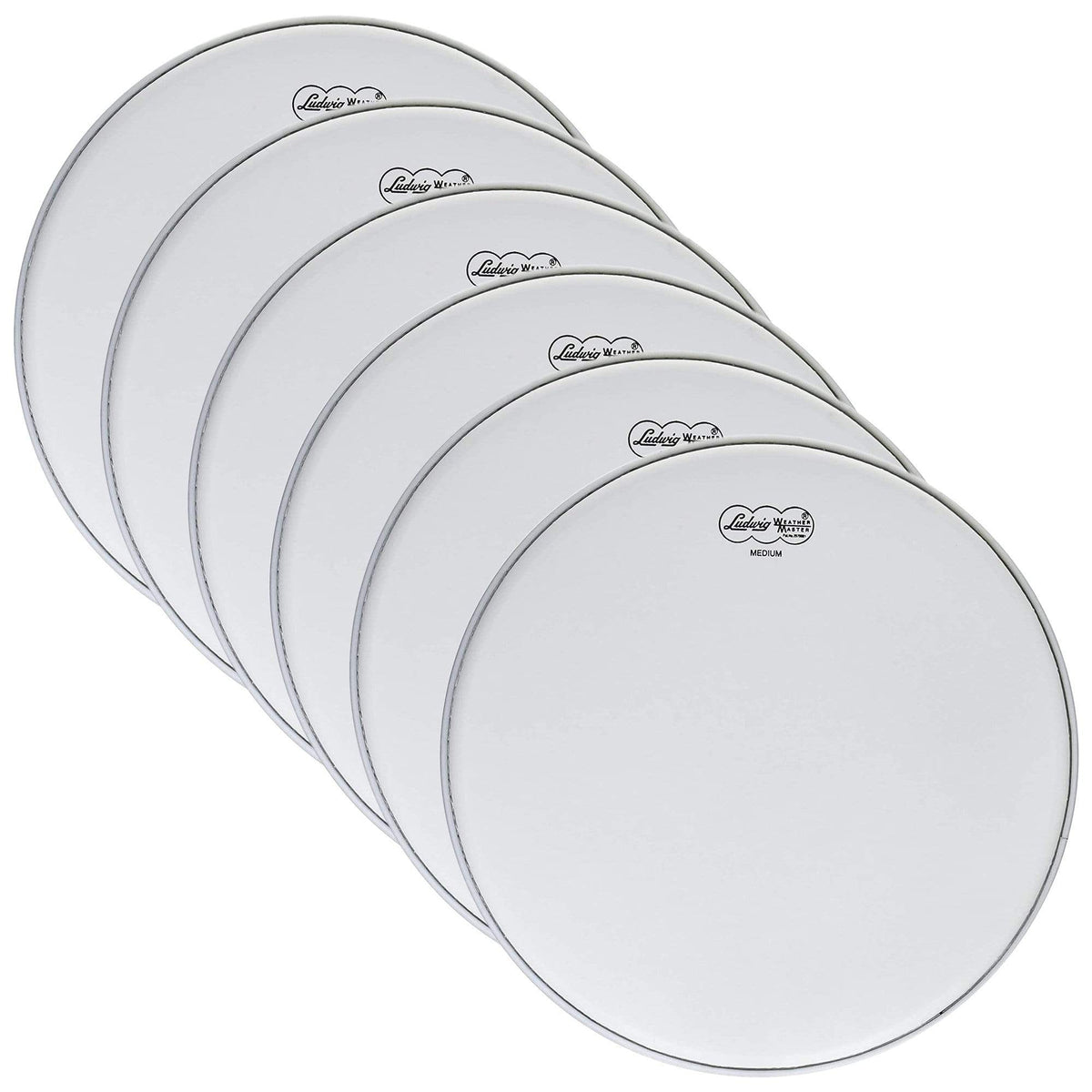 Ludwig 14" Medium Coated Weather Master Batter Drum Head (6 Pack Bundle) - MusicMarket
