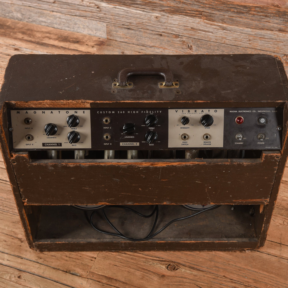 Magnatone Model 260 Custom 200 Series 2-Channel 35-Watt 2x12" Guitar Combo 1950s - View 3 | MusicMarket