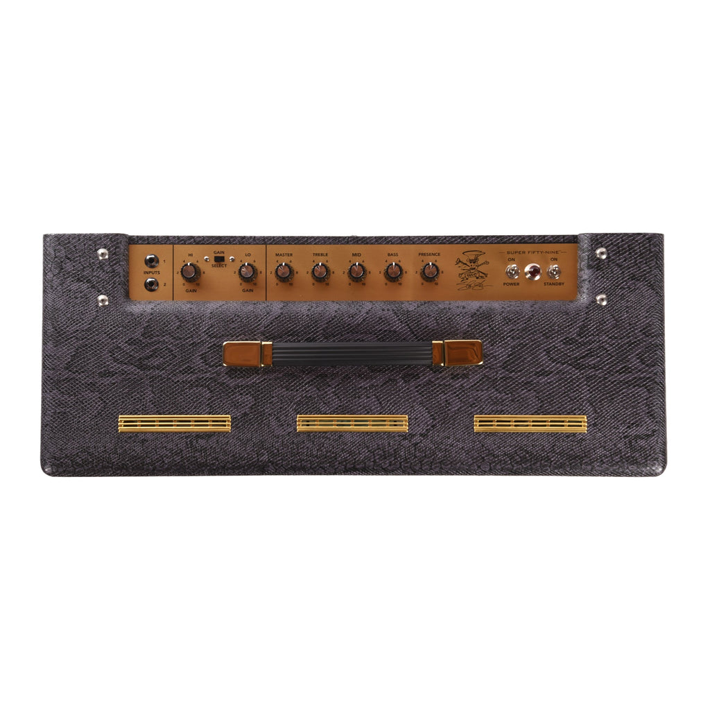 Magnatone Super Fifty-Nine M-80 45w 2x12 Combo Amp Slash Signature Purple Python - View 4 | MusicMarket