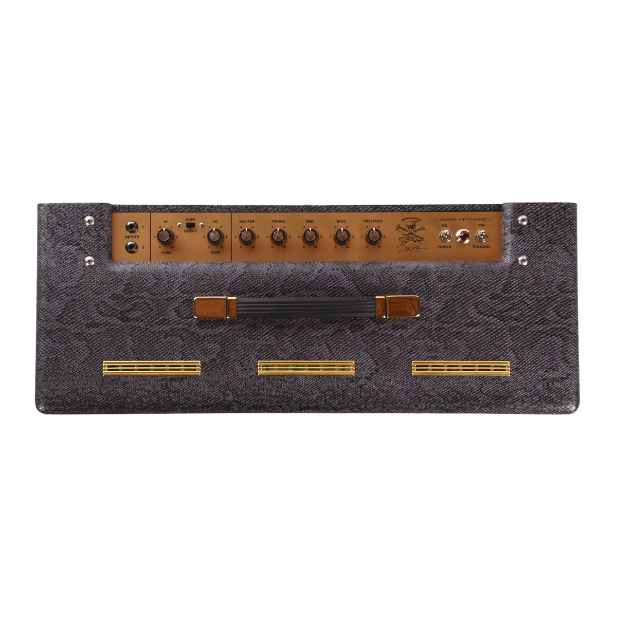Magnatone Super Fifty-Nine M-80 45w 2x12 Combo Amp Slash Signature Purple Python - View 4 | MusicMarket