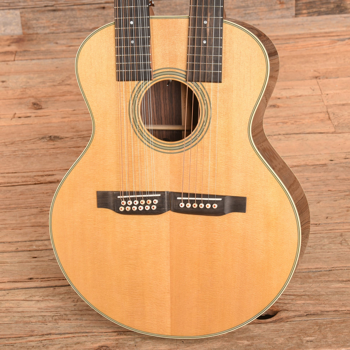 Martin Standard Series Grand J-28E Doubleneck Spruce/East Indian Rosewood Natural - View 2 | MusicMarket