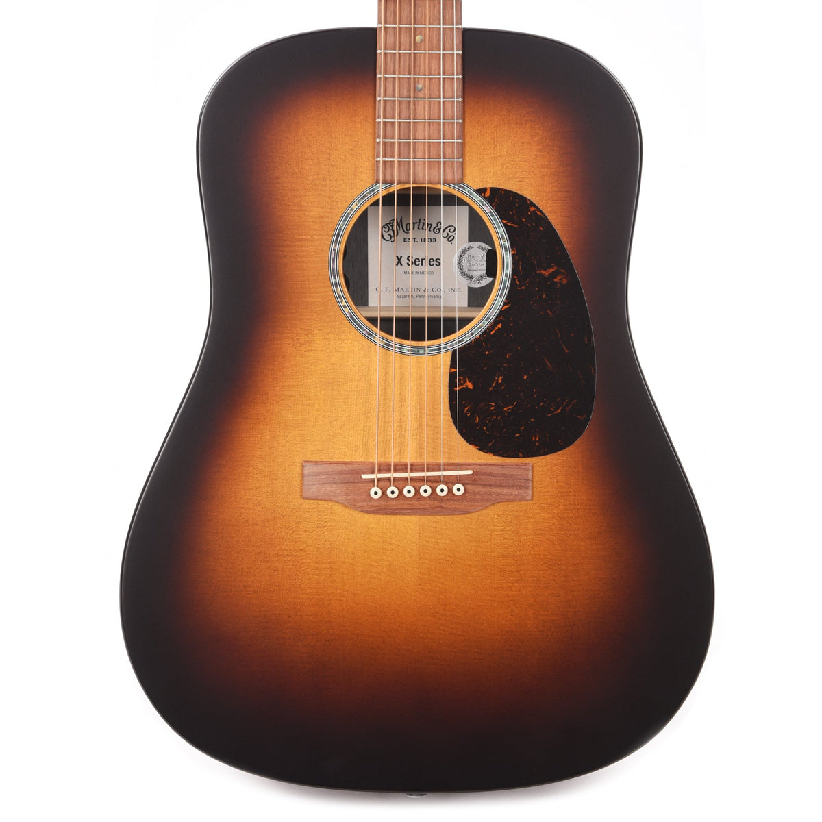 Martin D-X2E Spruce/Ziricote Pattern HPL Burst - MusicMarket