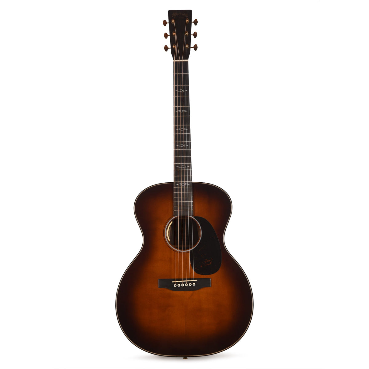 Martin Certified Wood Series GPE Inception Maple Cutaway European Spruce/Flamed Maple Amber Fade Sunburst - View 4