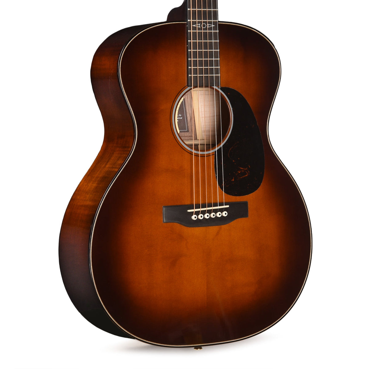 Martin Certified Wood Series GPE Inception Maple Cutaway European Spruce/Flamed Maple Amber Fade Sunburst - MusicMarket