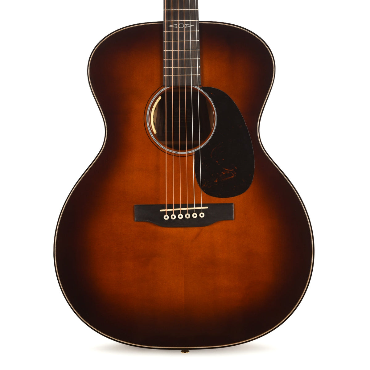 Martin Certified Wood Series GPE Inception Maple Cutaway European Spruce/Flamed Maple Amber Fade Sunburst - View 2