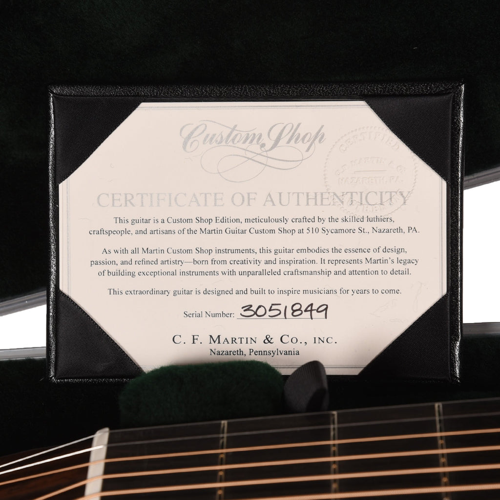 Martin Custom Shop 28-Style Dreadnought VTS Sitka Spruce/East Indian Rosewood Black Top - View 9 | MusicMarket