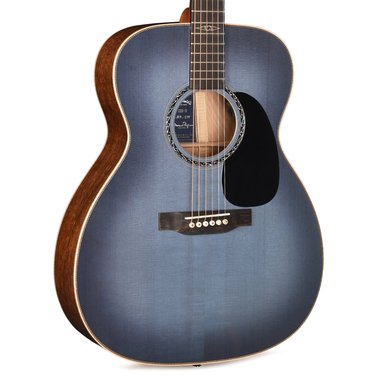 Martin Limited Edition CEO-11 European Spruce/White Oak New Horizons Blue Burst - MusicMarket