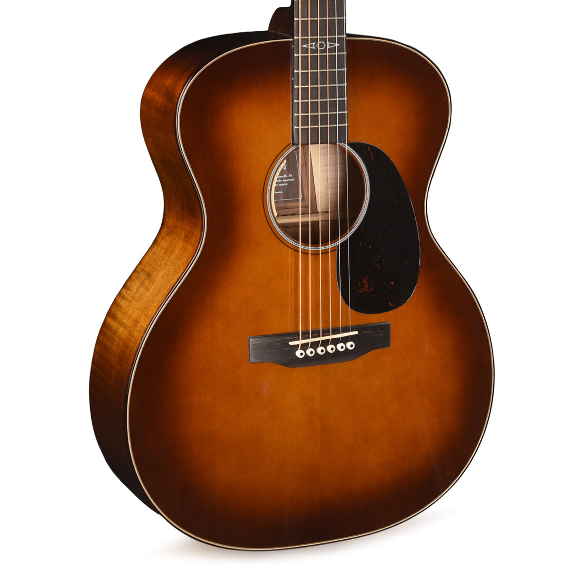 Martin Certified Wood Series GPE Inception Maple Cutaway European Spruce/Flamed Maple Amber Fade Sunburst - MusicMarket