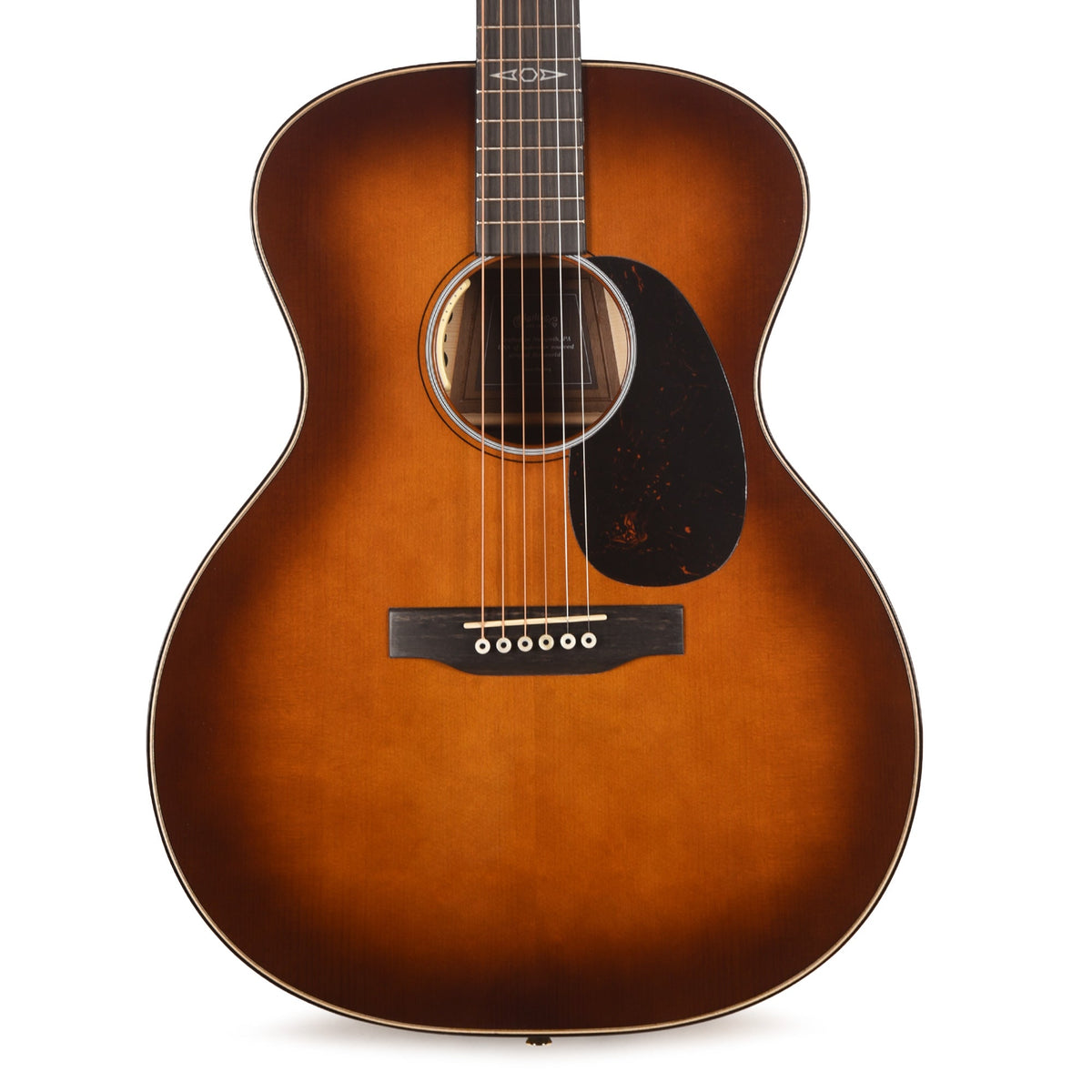 Martin Certified Wood Series GPE Inception Maple Cutaway European Spruce/Flamed Maple Amber Fade Sunburst - View 2