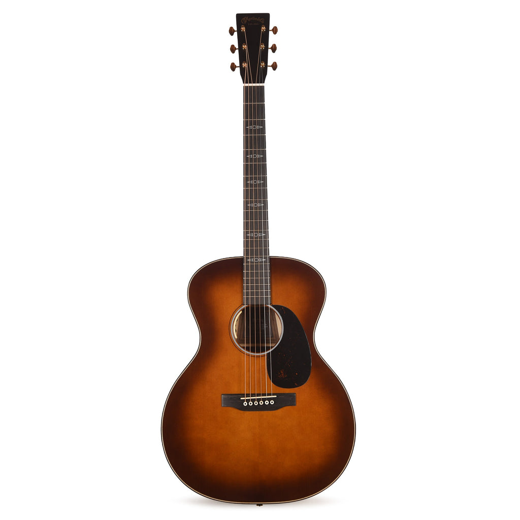 Martin Certified Wood Series GPE Inception Maple Cutaway European Spruce/Flamed Maple Amber Fade Sunburst - View 4