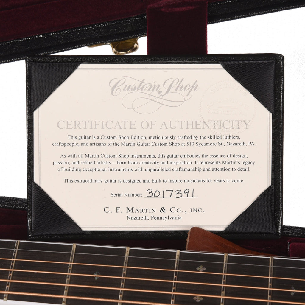 Martin Custom Shop OM-28 Style Auditorium Engelmann Spruce/Bastogne Walnut Natural Aging Toner - View 9 | MusicMarket