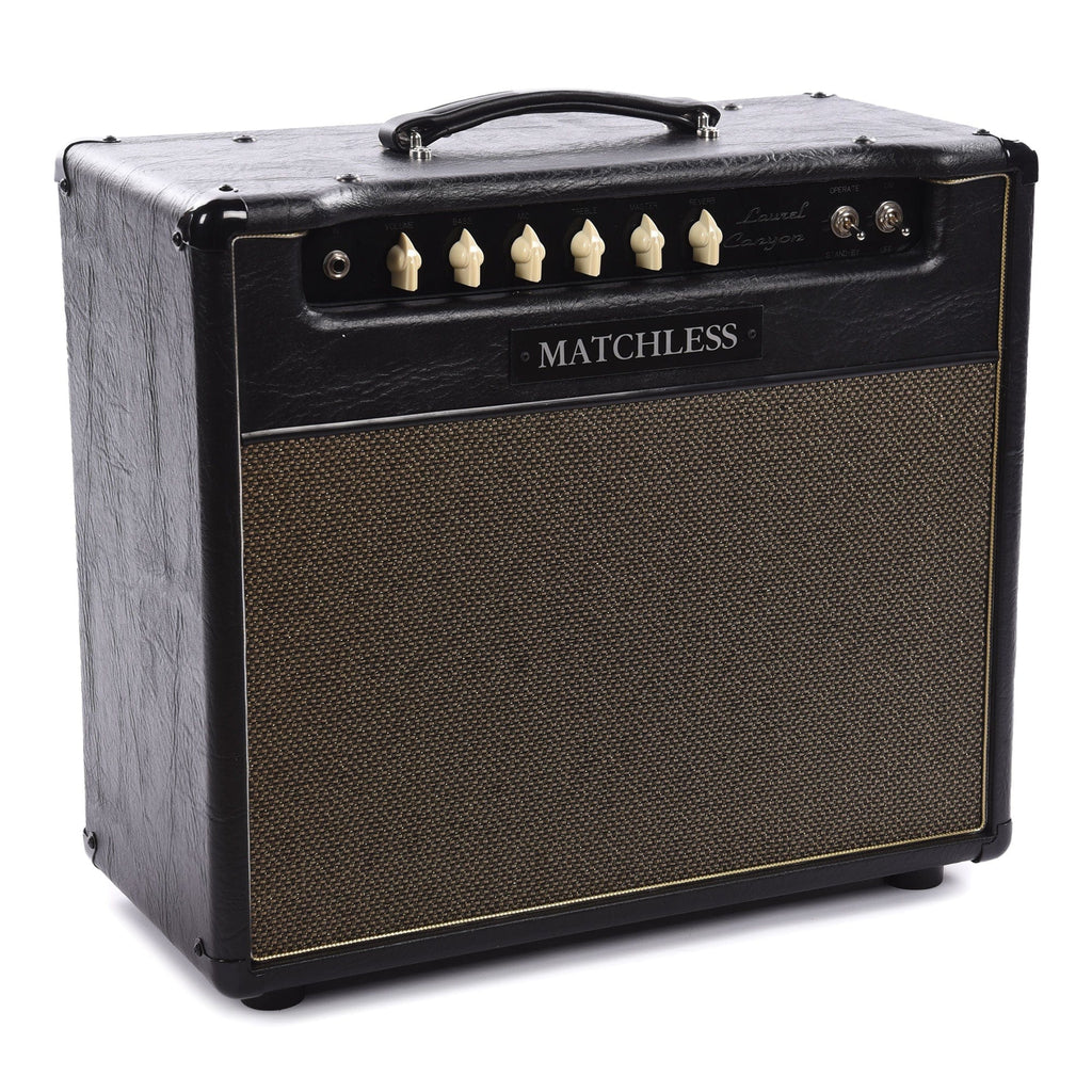 Matchless Laurel Canyon Reverb 20W 1x12" Combo Black w/Gold Grill & Piping - View 2 | MusicMarket