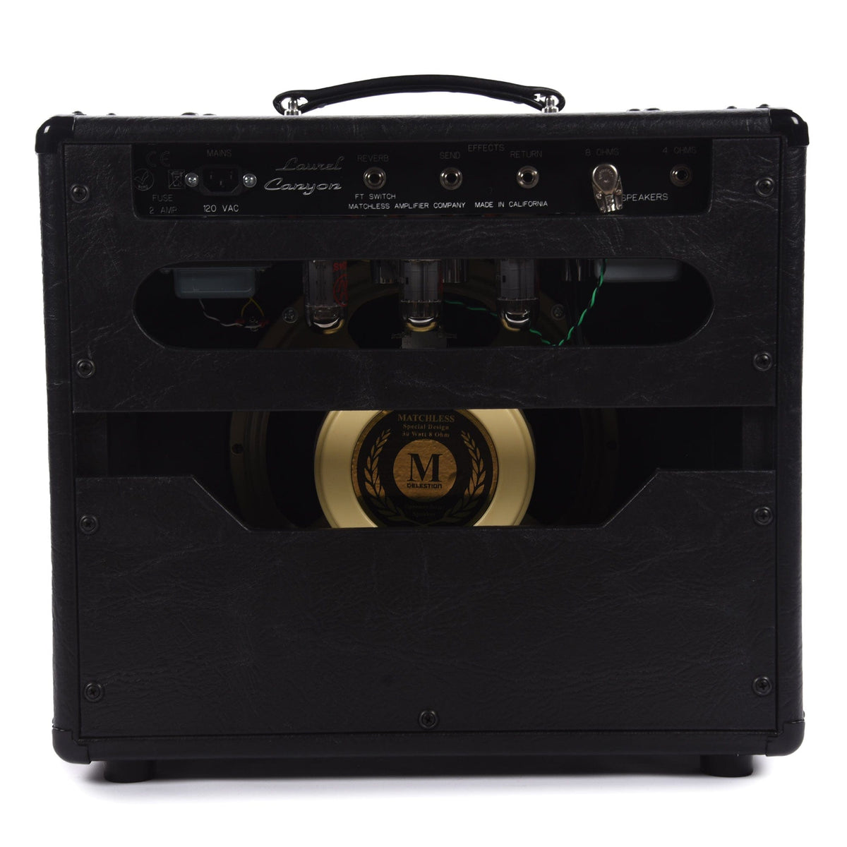 Matchless Laurel Canyon Reverb 20W 1x12" Combo Black w/Gold Grill & Piping - View 3 | MusicMarket