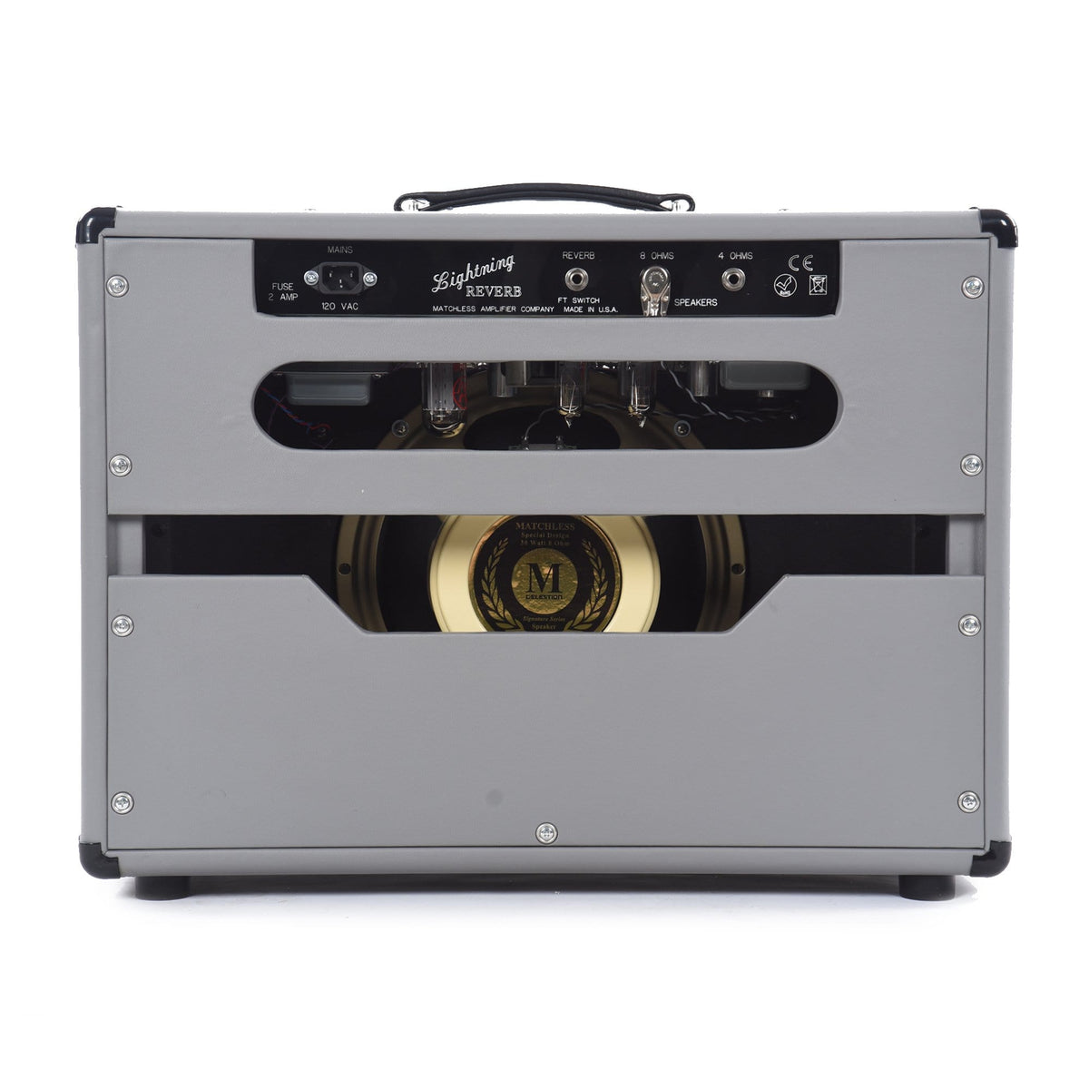 Matchless Lightning 15W Reverb 1x12" Combo Dark Grey w/ Gold Grill - View 3 | MusicMarket
