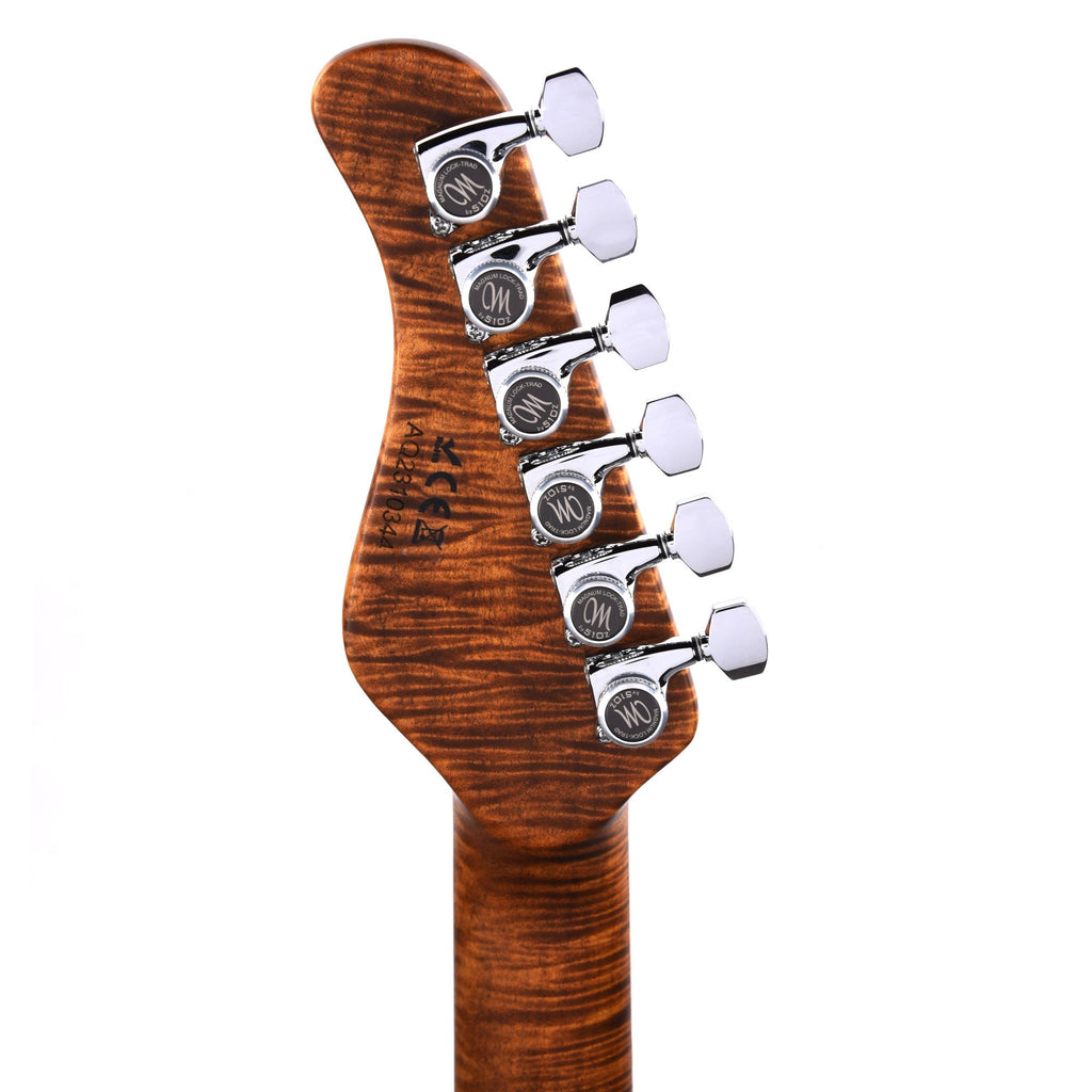 Mayones Aquila Elite S 6 Master Grade Buckeye Burl/Swamp Ash Trans Natural Black Burst Satin - View 8 | MusicMarket