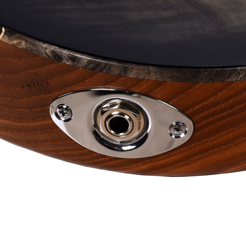 Mayones Aquila Elite S 6 Master Grade Buckeye Burl/Swamp Ash Trans Natural Black Burst Satin - View 13 | MusicMarket
